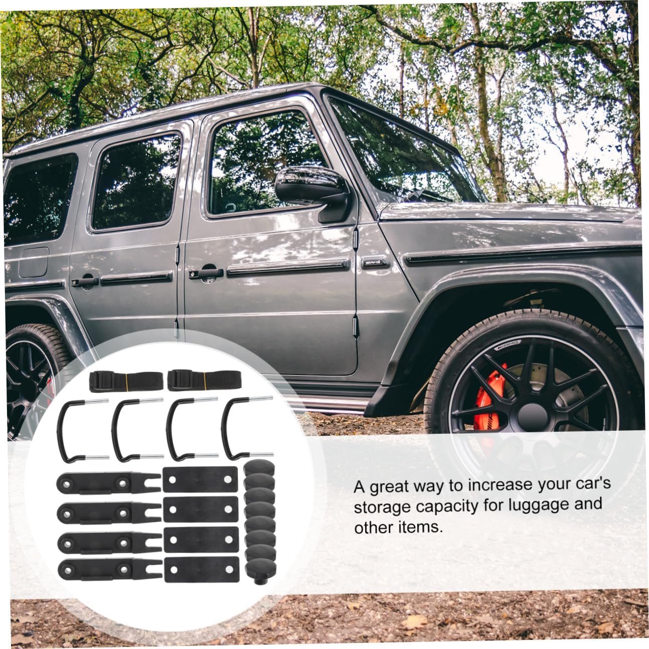 1set U-Bolt Mounting Bracket Set for Roof Rack Cargo Carrier Easy Install Accessories for Flat Roofs Reliable Performance for Increased Vehicle Storage