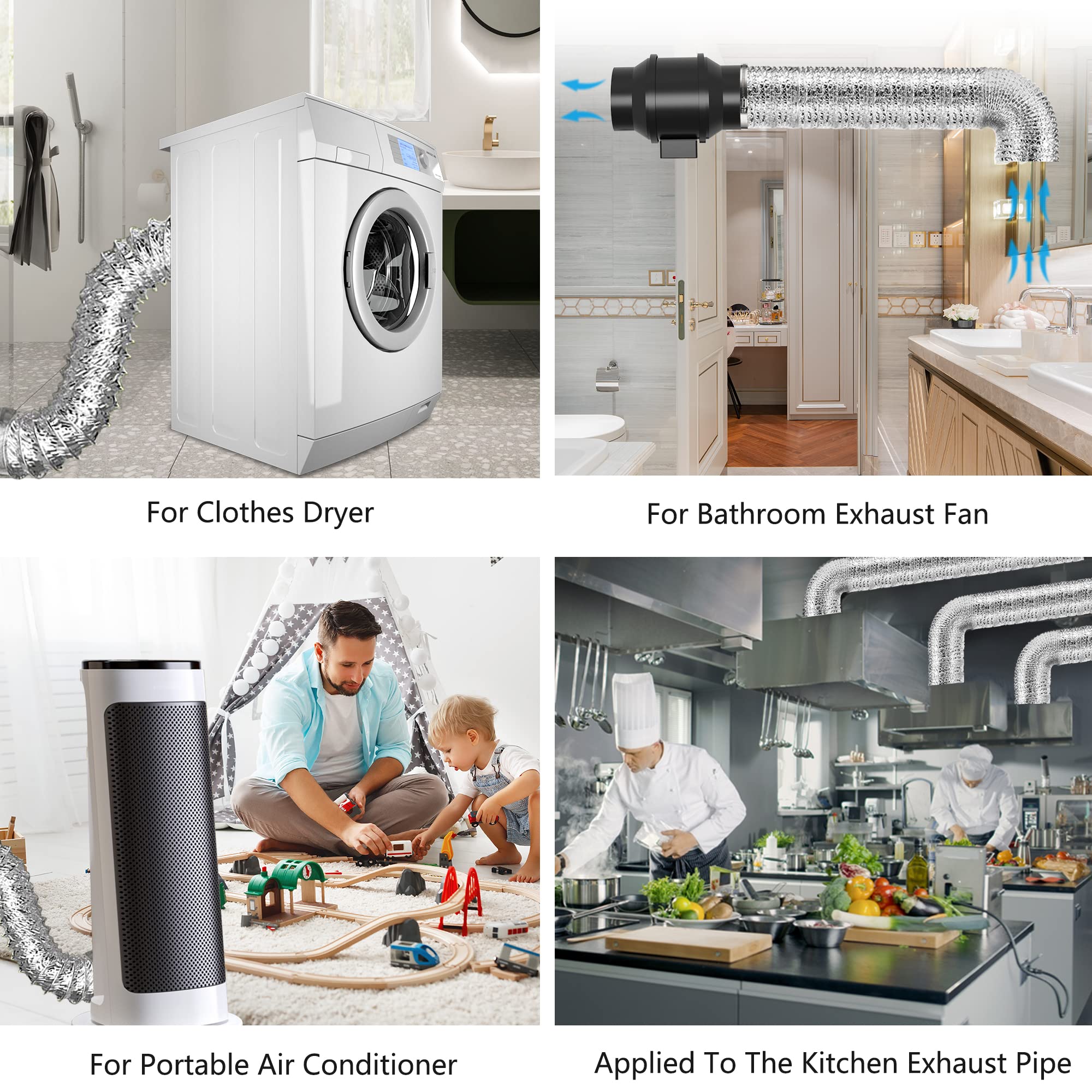 Flexible Ducting Hose, Aluminum Ducting Dryer Vent Hose Vent Hose PVC