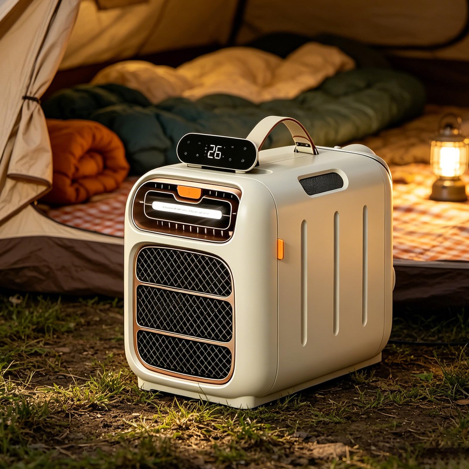 GSHSHOU Portable Air Conditioner for Camping, with Cooling and Heating, 3 Wind Speeds,Quick Dehumidification,Timer for Motorhome, Tent and Outdoor Use Cold