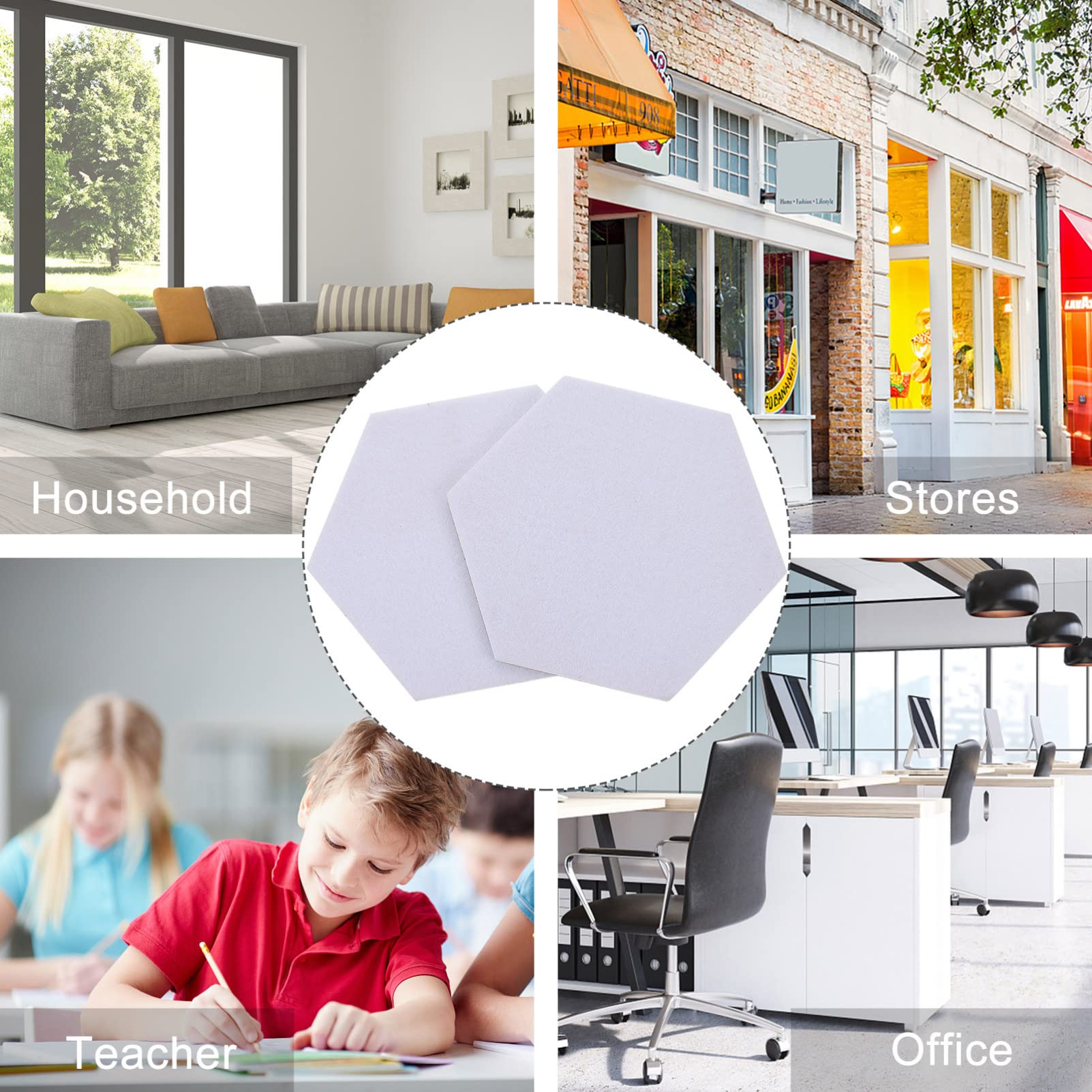 PartyKindom 12stücke Hexagon Filz Pinnwand Selbstklebende Wanddekoration Für Fotos Notizen Und Kunstwerke Installieren Farbenfroh Für Büro Und Zuhause