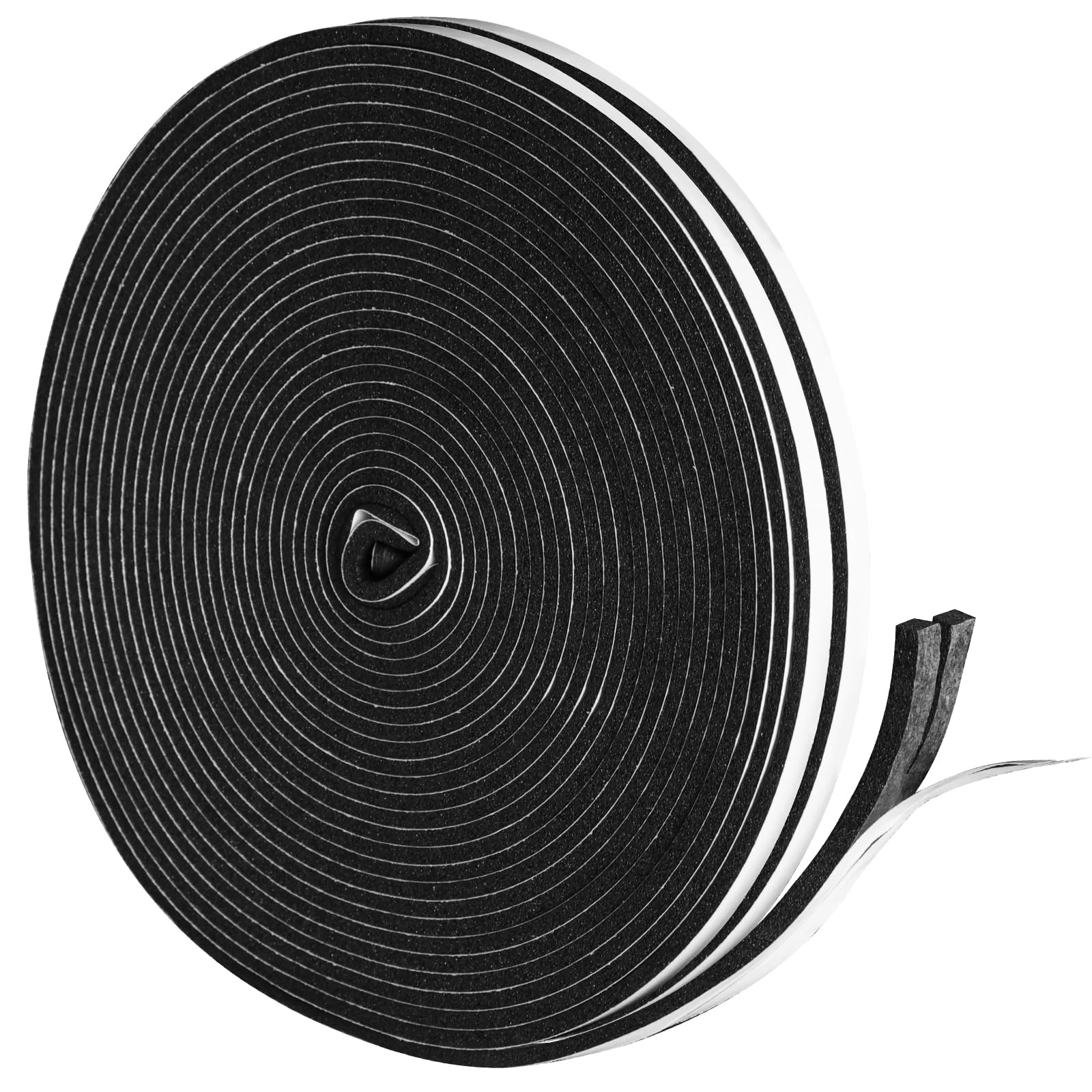 Foam Insulation Tape, 1/4In x 1/4In x 51Ft Weather Stripping Door Seal Strip for Doors and Windows,Sliding Door, Soundproofing Door Seal,Weatherstrip,Air Conditioning Seal Strip
