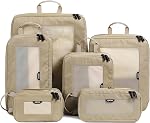 EPICKA TripCozy Compression Packing Cubes - 4 Set/6 Set Durable Travel Organizer Bags with Mesh Top, Expandable Travel Accessories for Carry on, Luggage, Suitcase, Backpack, Dark Grey, Set of 4