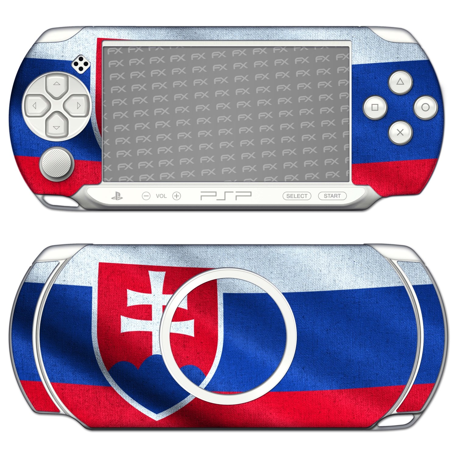 Sony PSP-E1000 / E1004 Design Skin "flag of Slovakia" Decal Sticker for PSP-E1000 / E1004