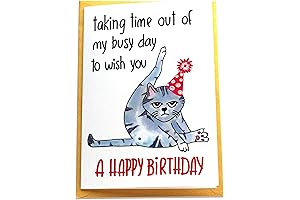 Handmade Cat Mom, Cat Dad or Cat Lover Birthday Card
