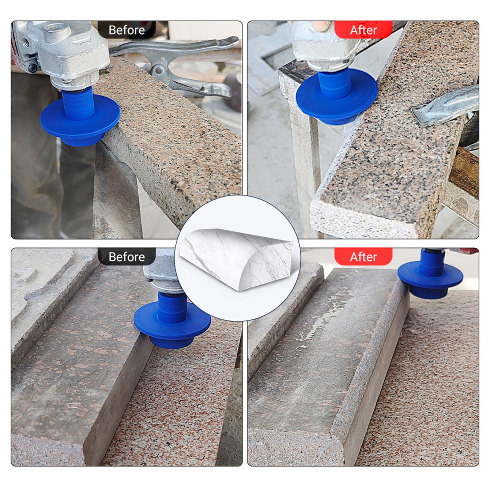 LOZLIN Ruedas de corte de diamante, ruedas de corte francesas para mármol, granito y azulejos, amoladoras angulares de montaje 5/8-11, accesorios de herramientas