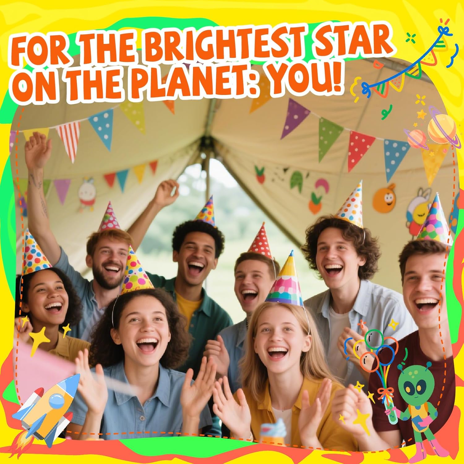 MAMAGIFTREE Birthday Gifts for Man Woman - Handmade Crochet Alien with Inspirational Funny Birthday Card - Small Bday Stuff for Friends, Teens, Coworkers - Image 6