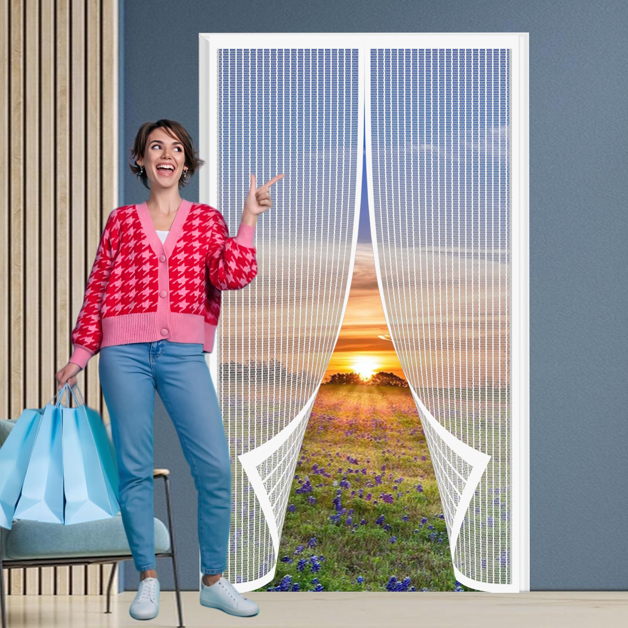 Moustiquaire fenêtre magnétique blanche pour retrouver un intérieur serein