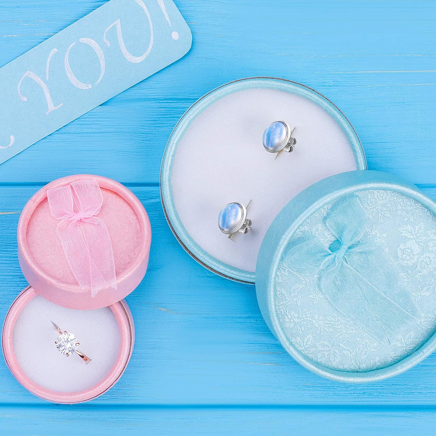 Hicarer 200 Pieces Stud Earring Kit, Including 50 Pieces 12 mm Stainless Steel Blank Stud 50 Rubber Back, 50 Pieces 12 mm Clear Glass Cabochons 50 Stainless Steel Earring Back for DIY Making (Silver) - Image 6