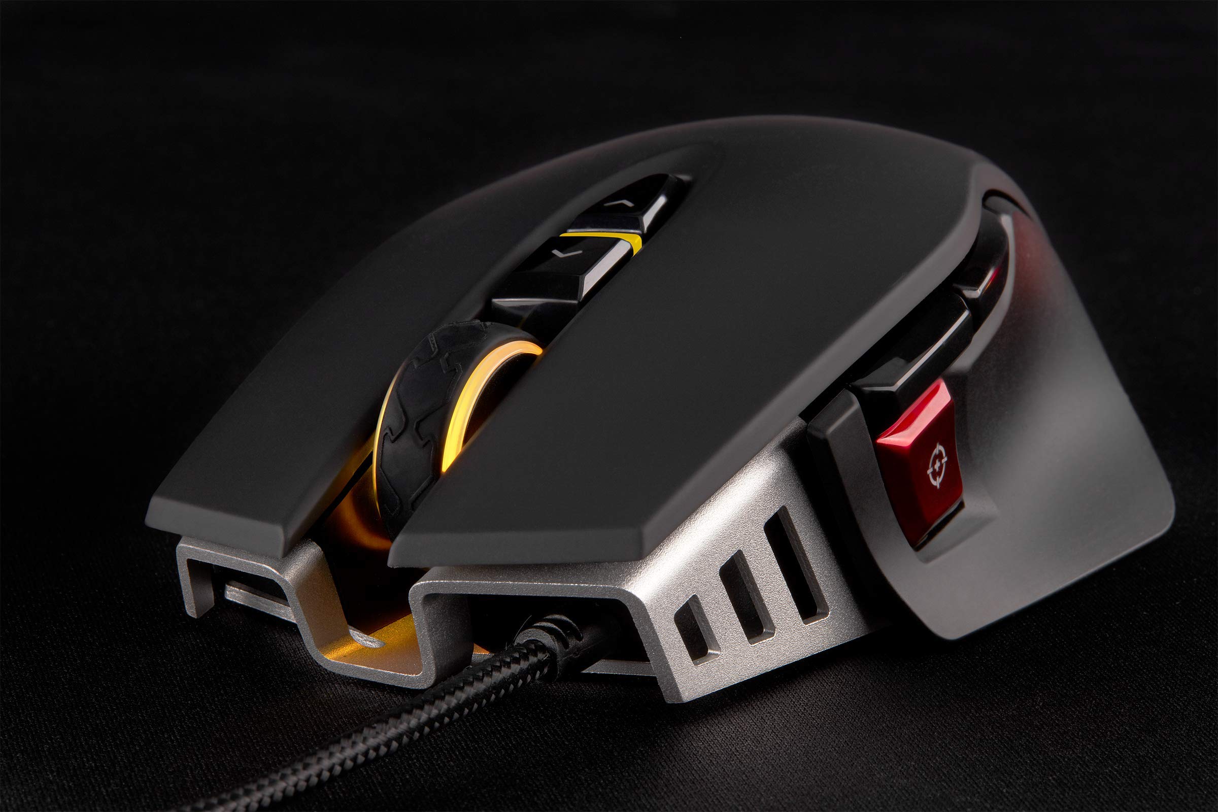 Corsair M65 ELITE RGB Ottico FPS Mouse Gaming, 18000 DPI Ottico Sensore, Retroilluminazione a RGB LED, Sistema di Regolazione del Peso, Nero