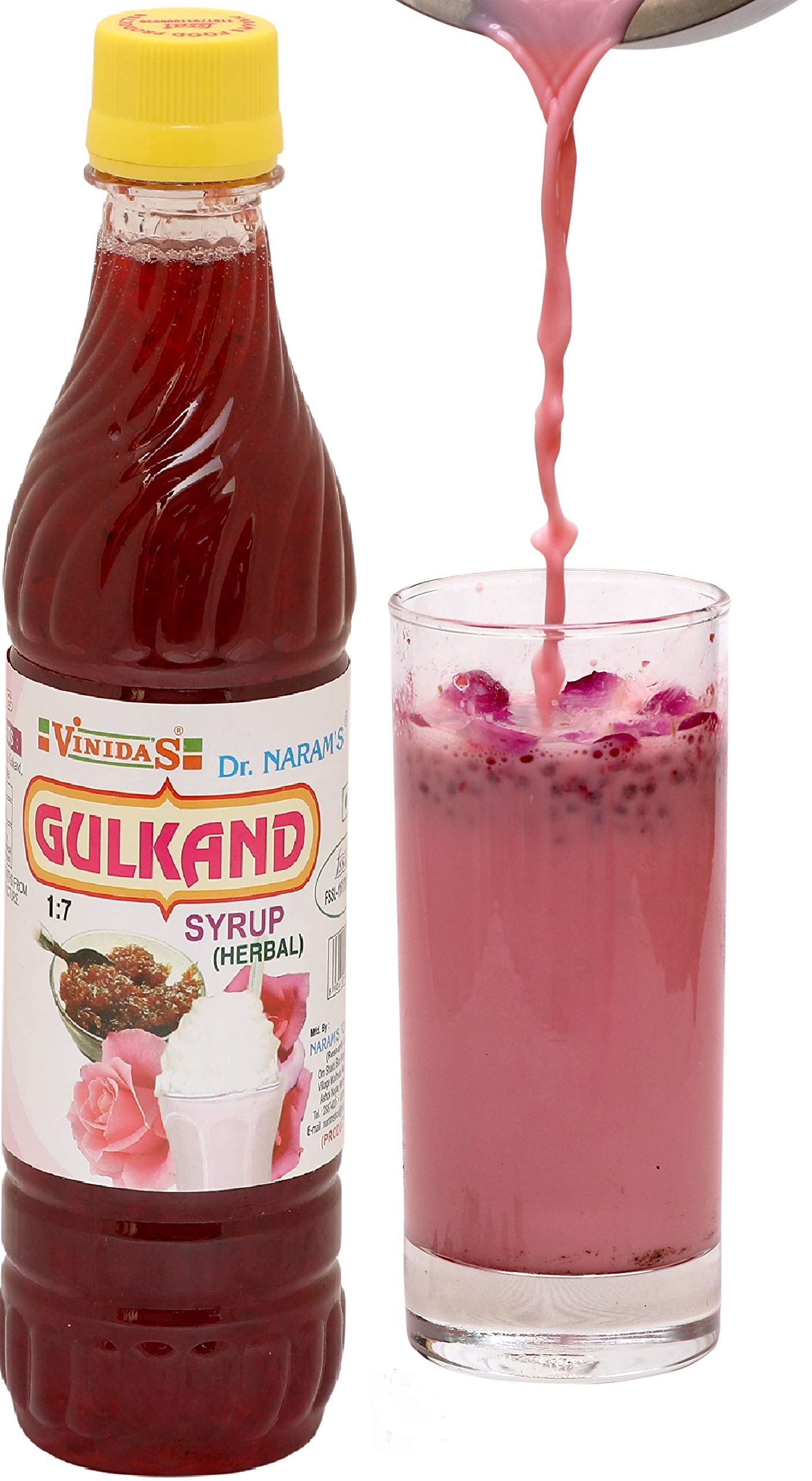 Dr Narams Vinidas Rose Petal Jam Syrup Gulkand Syrup, 500 g with Pure Gulkand, Rose Water and Rose Petals (B07ZMC552V) Amazon Price History, Amazon Price Tracker