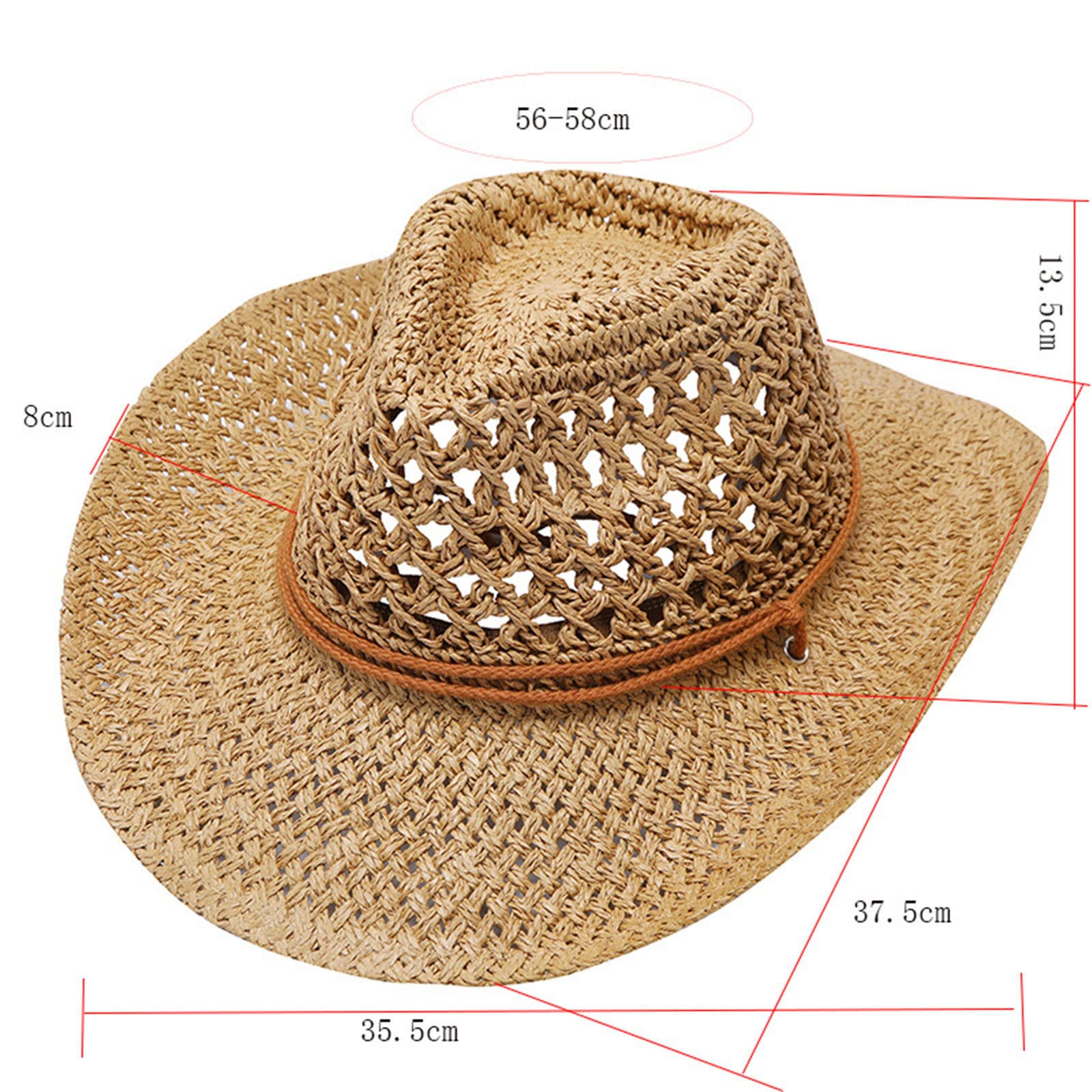Sombrero de paja para mujeres y hombres, sombreros de sol de ala ancha, gorra de vaquero de verano, transpirable, sombrero de playa de ala grande, sombrero de paja de verano, sombreros de