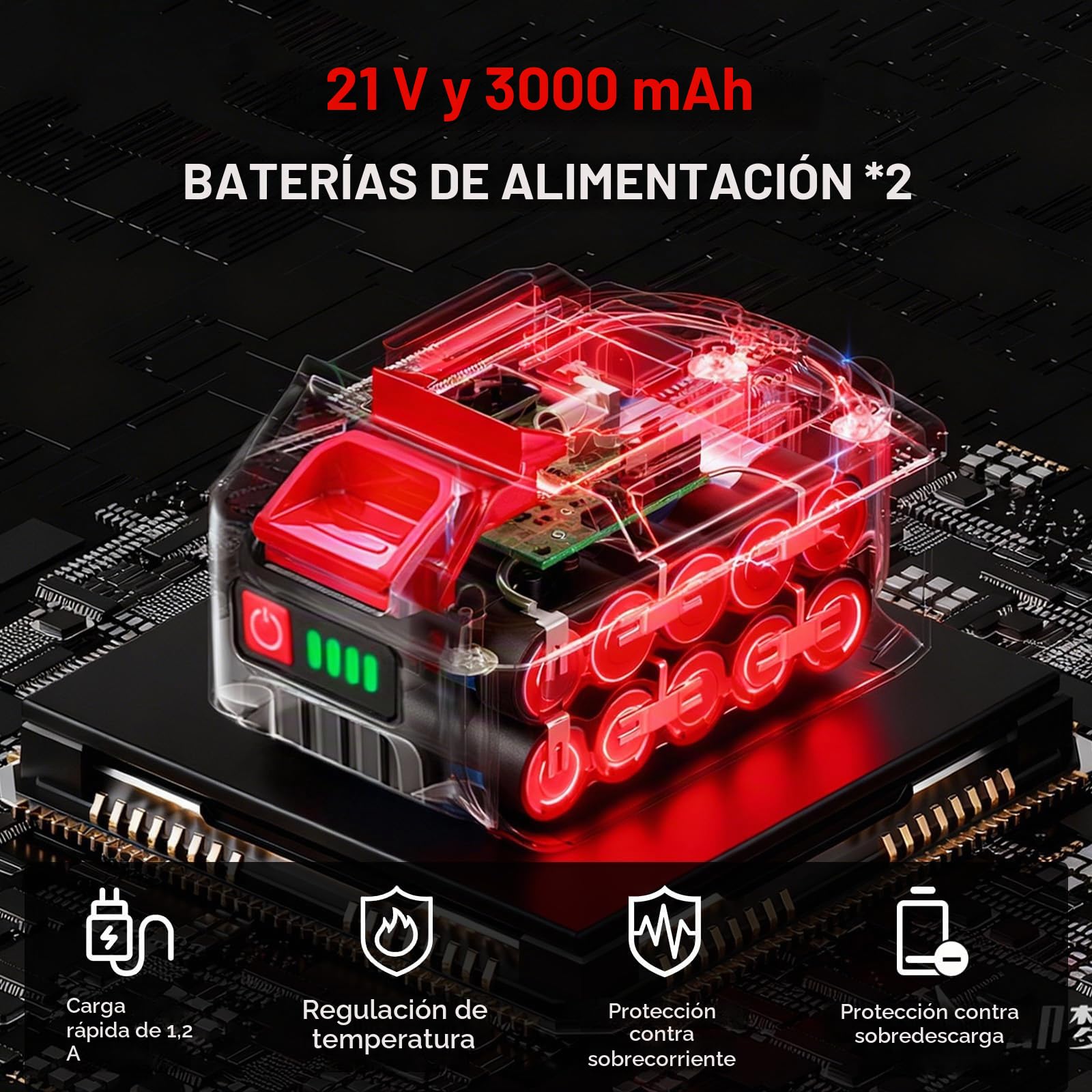 ONEVAN Sierra de Calar Inalámbrica Conexión Aspirador 24mm 2x3,0Ah | 3 ajustes orbitales, ±45° inglete, 7 velocidades, LED y aspiración integrada, corte madera 56mm y acero 6mm, Para bricolaje