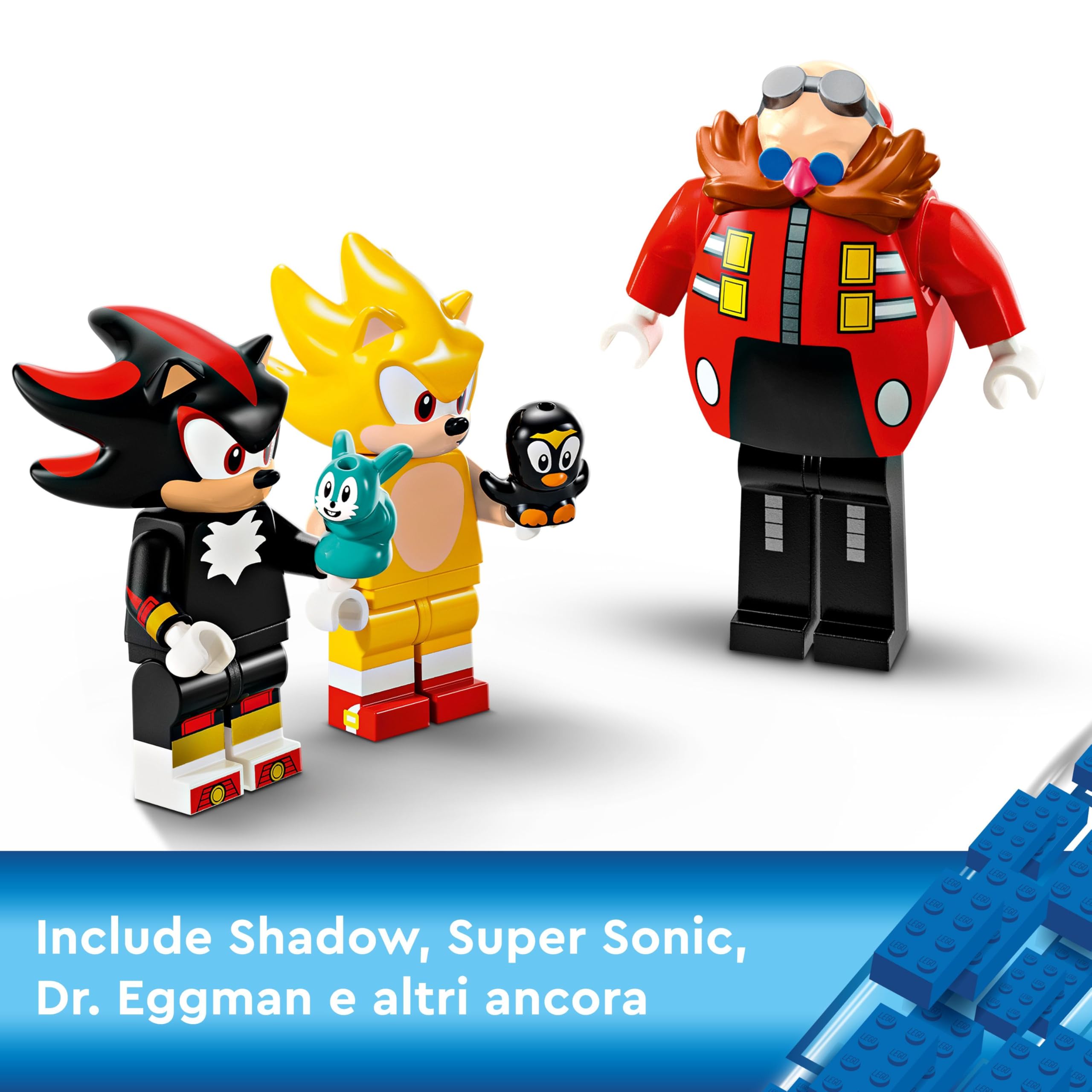 LEGO Sonic the Hedgehog Super Sonic vs. Egg Drillster, Giocattolo da Collezione dal Videogioco con 7 Personaggi e Veicolo da Costruire, Giochi per Bambini e Bambine da 8 Anni, Regalo da Gamer 76999