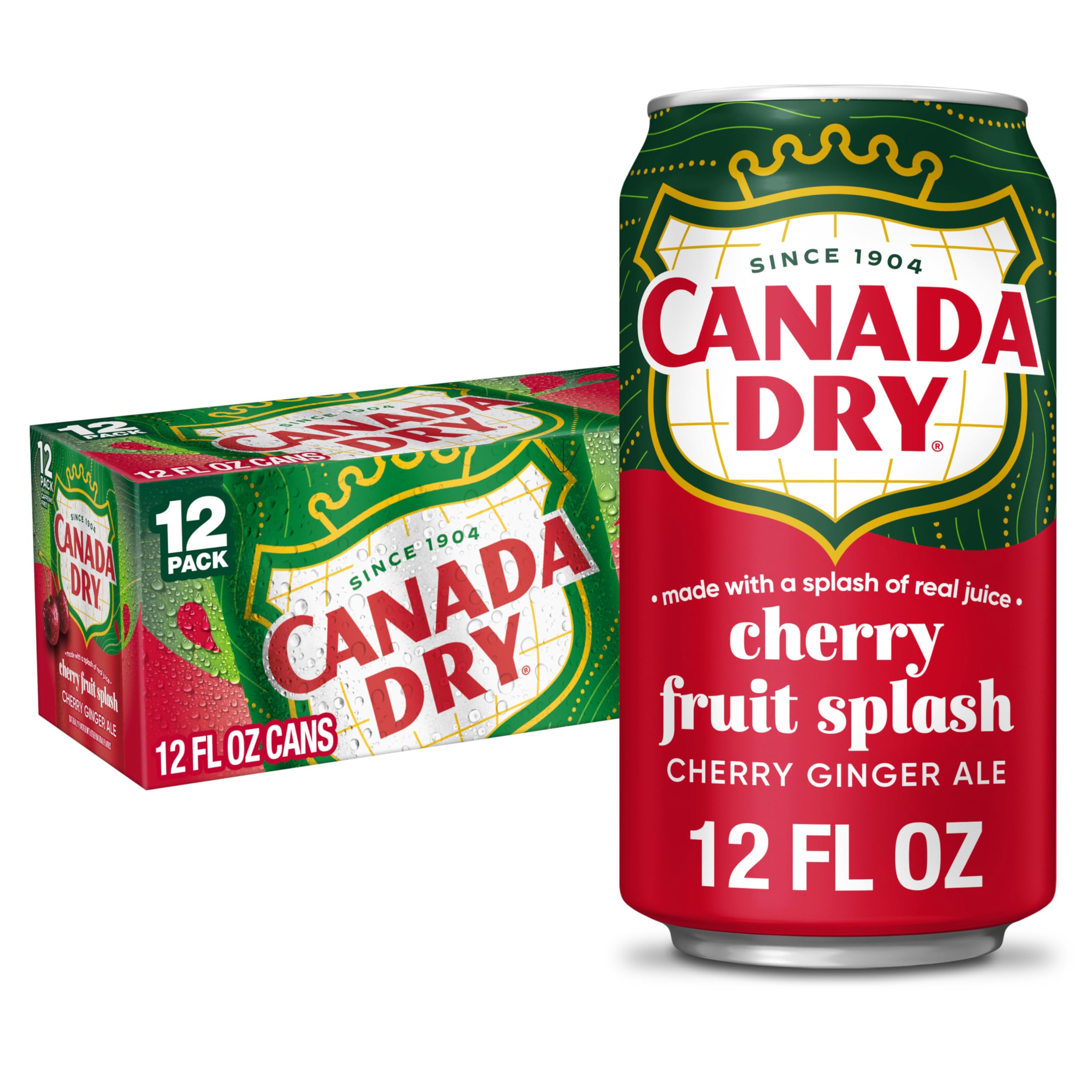 Cherry Gingerale Fruit Splash 12oz, Pack of 12