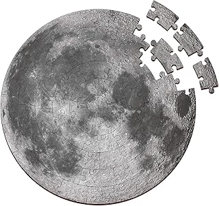 Webby Wooden Moon Jigsaw Puzzle, 60 Pcs, Multicolor