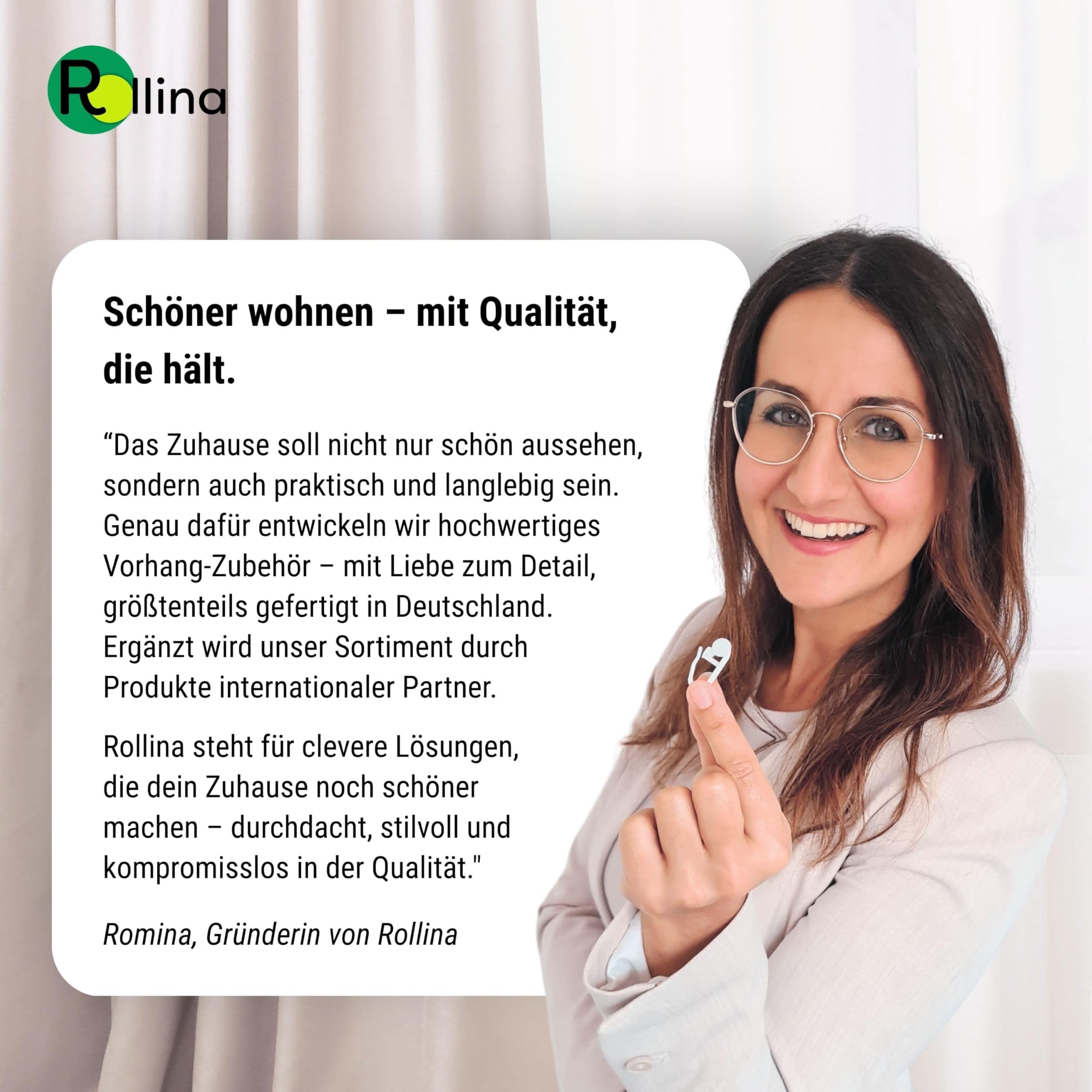 Rollina Duschstange ohne Bohren | Vorhangstange Klemmen rostfrei, 80-130cm | Teleskop Klemmstange für Gardinen | Stabile Duschvorhangstange | Vielseitiger Gardinenstangenhalter | Für Bad & Dusche