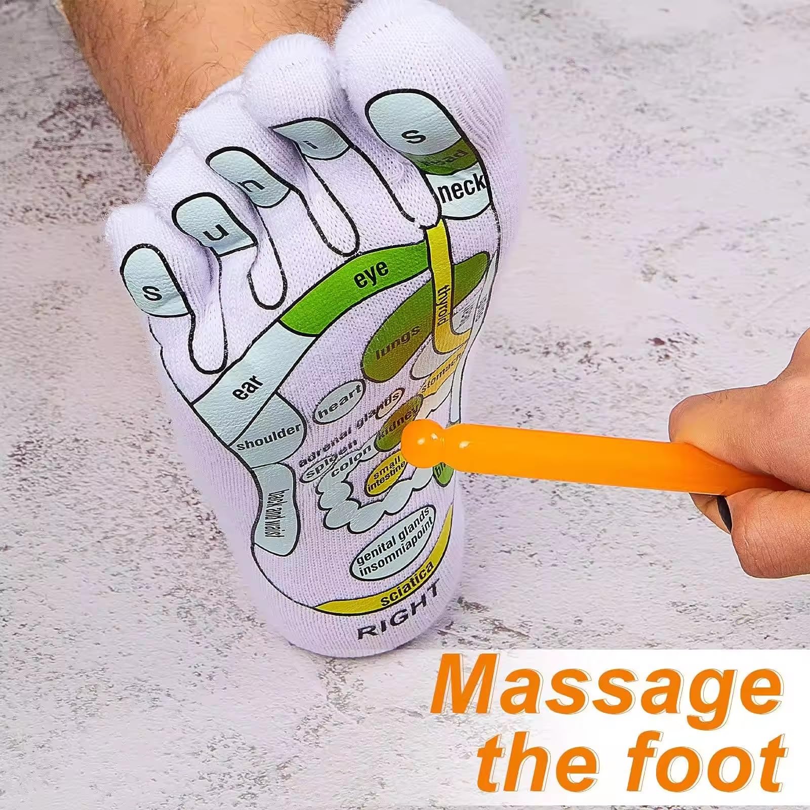 Navaliya Acupressure Reflexology Socks for Women and Men Foot Point Massage Relieve Tired Physiotherapy with Massage Tools Complete Illustration 2
