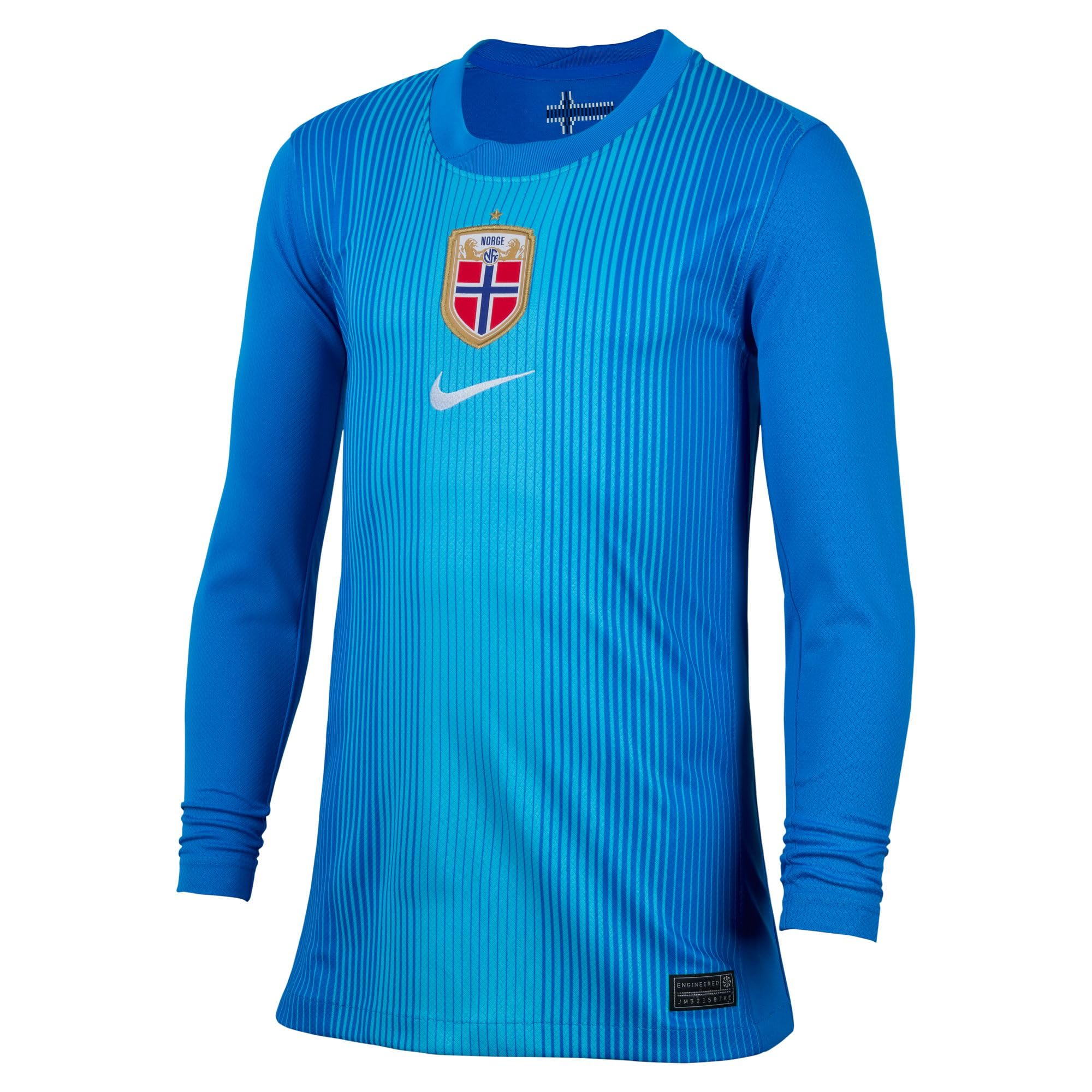 Norwegia 2025/26 Stadium Goalkeeper Nike Dri-FIT koszulka piłkarska z długim rękawem dla starszych dzieci, HM9793