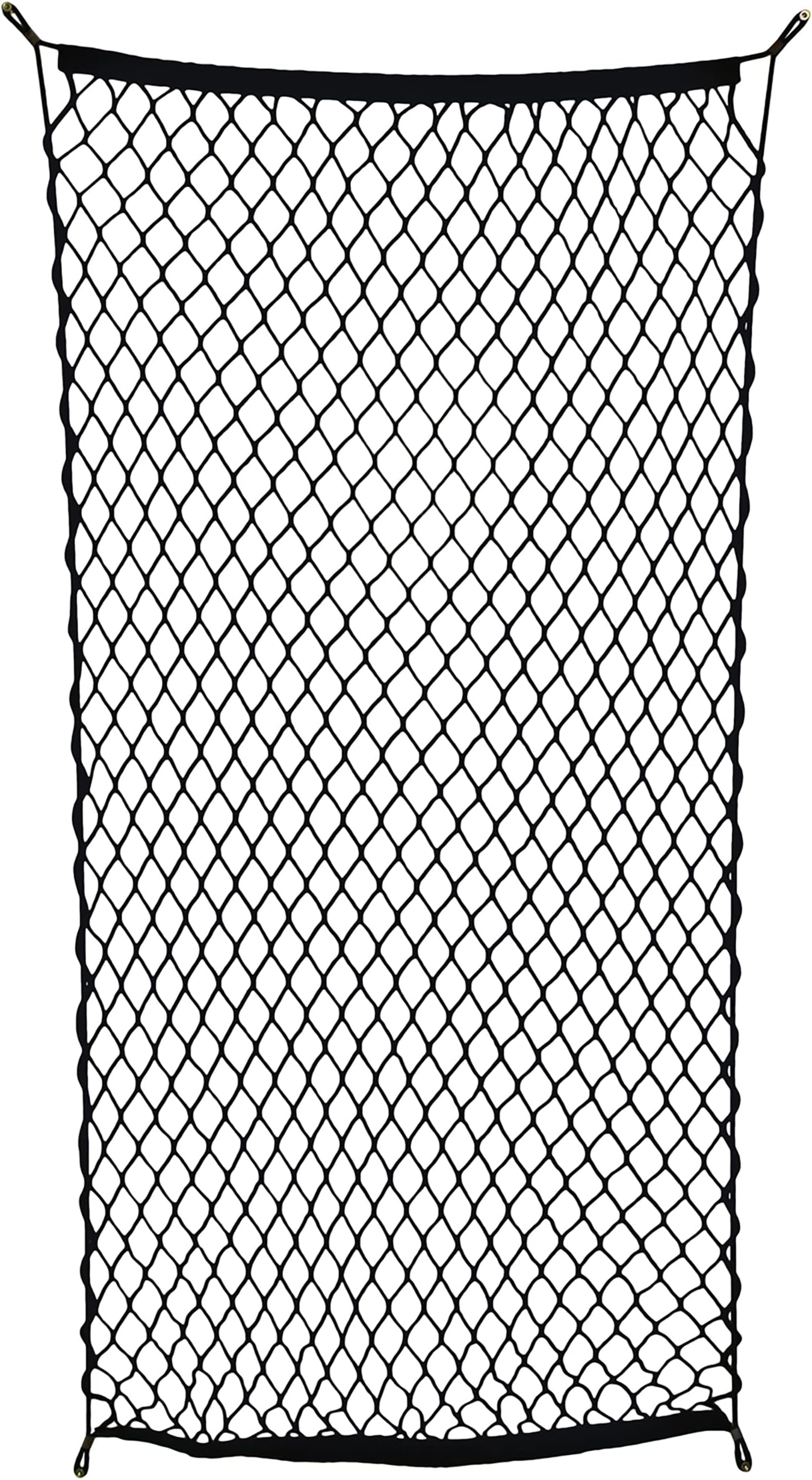 AbnCargo Net with Fasteners and Hardware, 24 x 45in (Stretches to 60in Long) – Trailer, SUV, Motorcycle, ATV, Roof