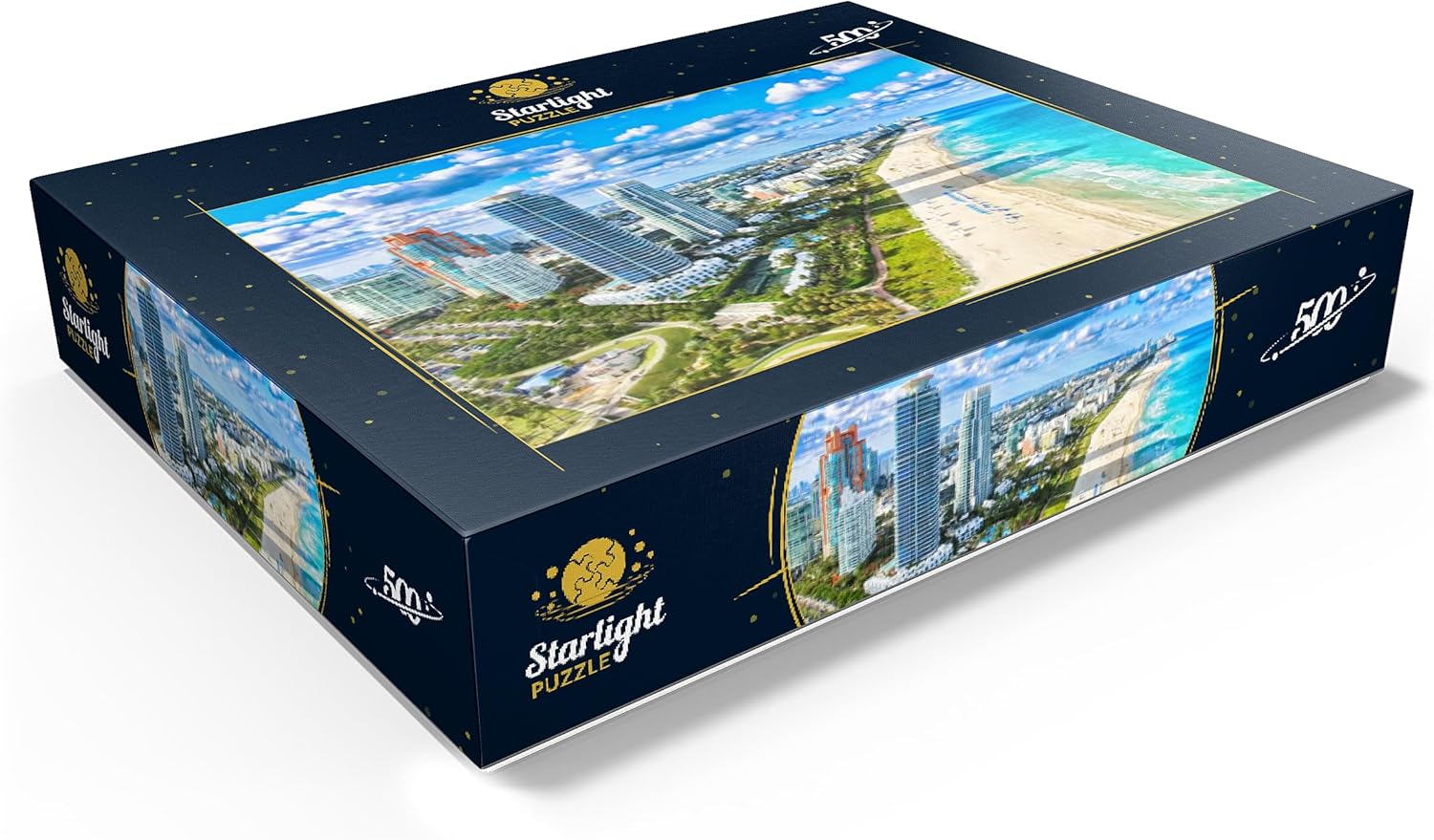 MyPuzzle South Beach Miami Beach Florida USA - Premium 500 Piece Jigsaw Puzzle for Adults