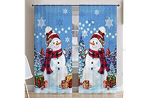 Snowman Christmas Curtains: Festive Decorations for the Holiday Season