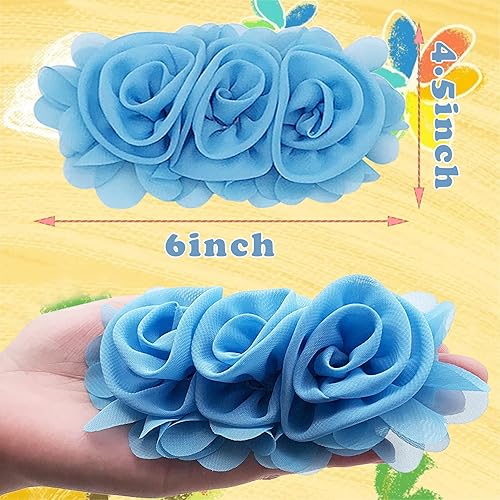 Miniatura 2 de JpGdn Paquete de 20 piezas de collar de perro, flores, lazos, accesorios de diapositiva, accesorios a granel grandes de 4.9 pulgadas para niñas