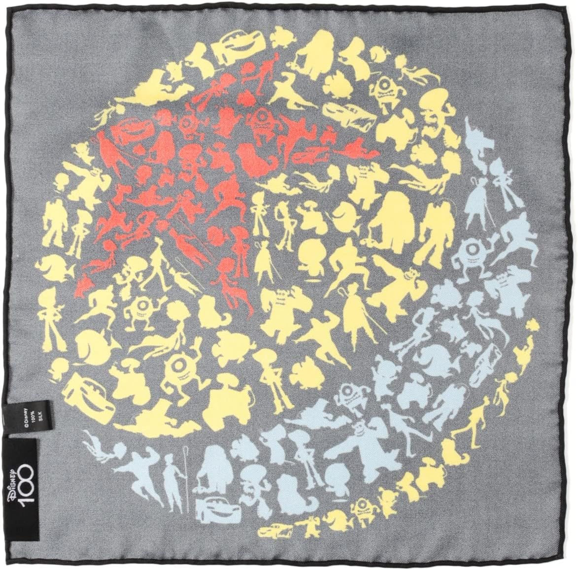 D100 Pixar Ball Black Pocket Square