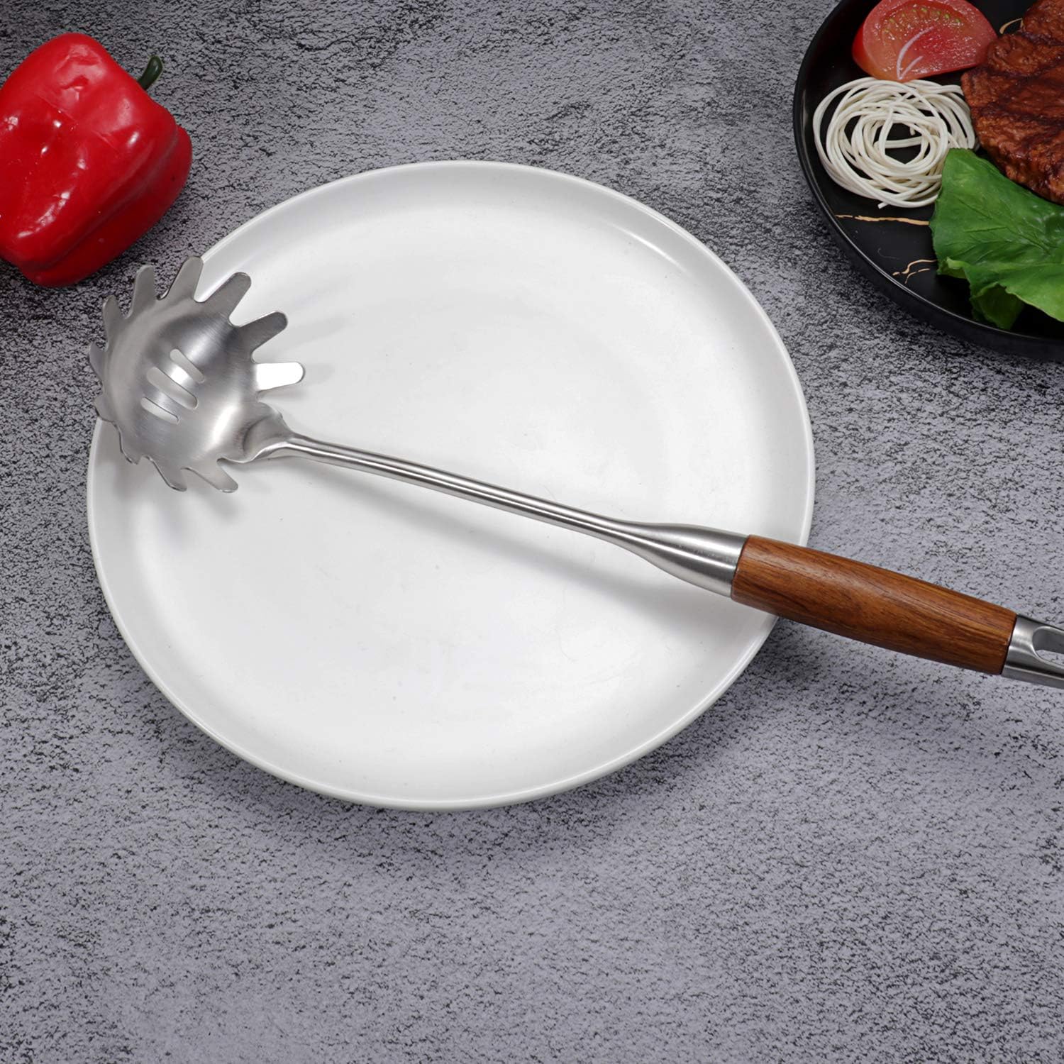 AOOSY Stainless Steel Spaghetti Spoon,13.8 inches Spaghetti Server