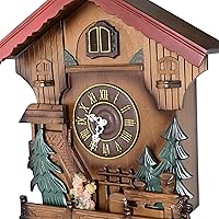 Vista 7 de Reloj de pared con péndulo de cuco Kendal, cuarzo, bosque negro, casa, decoración del hogar MX239