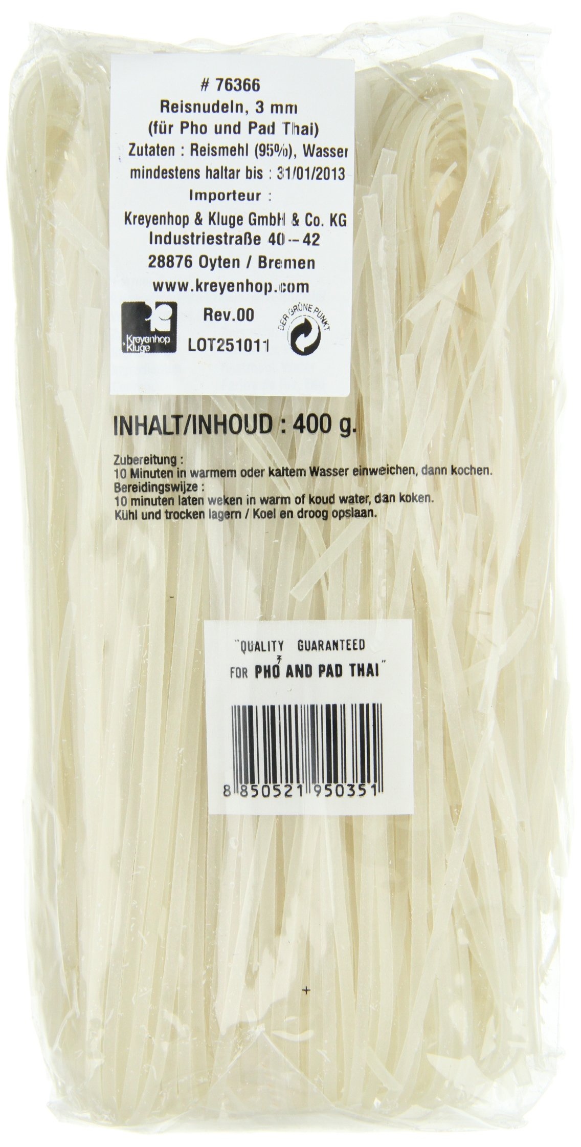 Farmer nouilles de riz, 3 mm, 1er choix, pack de 17 (unité de 17 x 400 g)