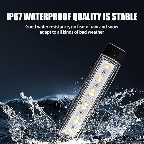 Miniatura 4 de Pack-10 - Luz indicadora LED para automóvil, 6 luces LED de 3.9 pulgadas, luz indicadora de señal delantera y trasera, para remolque, camión,