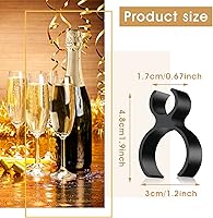 Vista 2 de Aster 25 clips para botellas de champán, clips de seguridad para botellas de vino para bodas, suministros de fiesta de cumpleaños