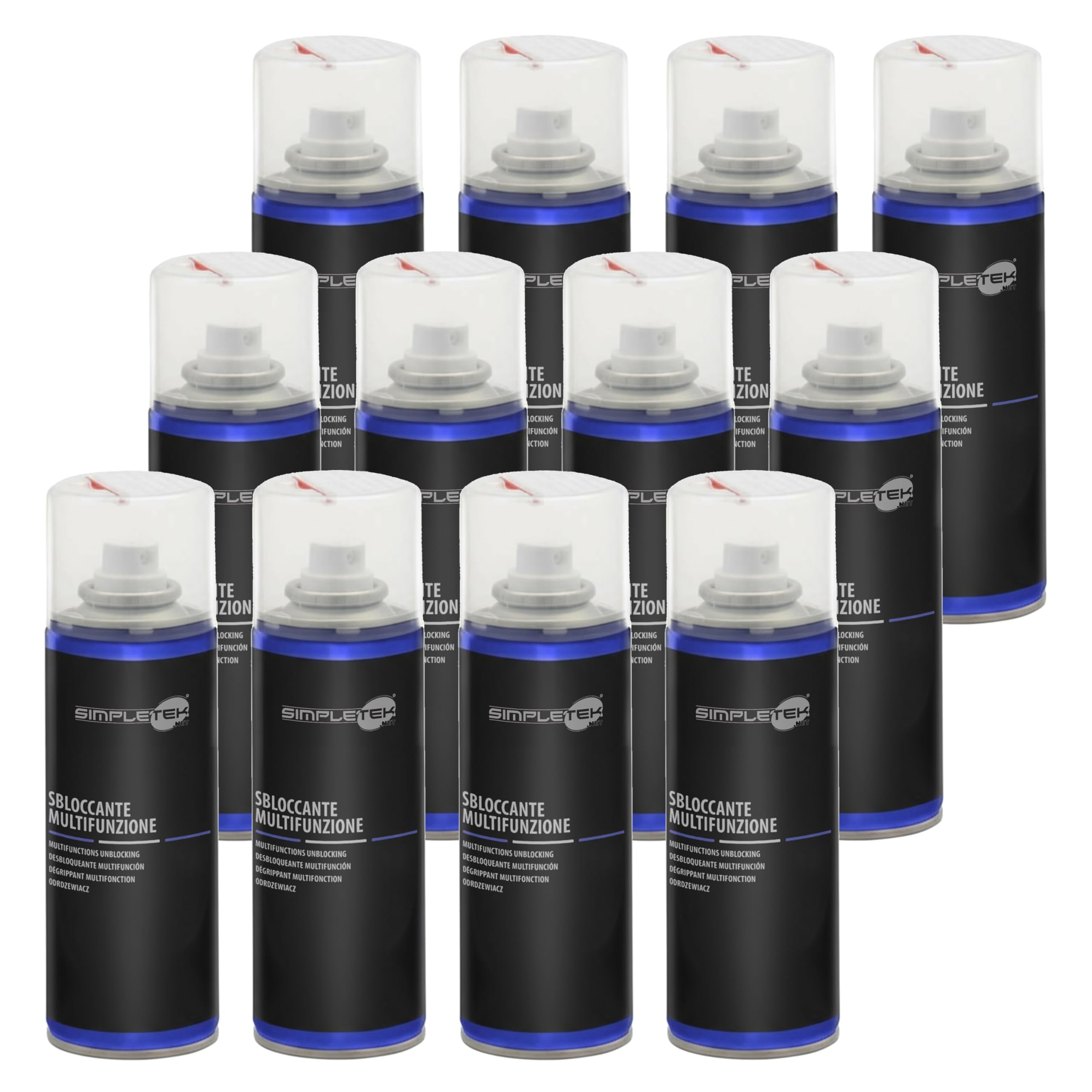 SIMPLETEK - 12X Sbloccante Multifunzione Spray Bomboletta Tanica Dadi Bulloni Giunti Filetti S151 200ml (12 pezzi)