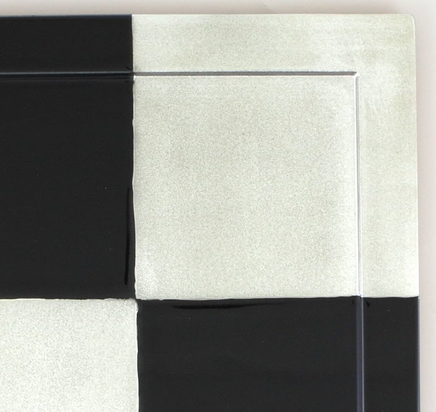 有田焼 錦右衛門窯：黒赤市松 スクエアディナープレート☆ 有田焼 錦右衛門窯：黒赤市松 スクエアディナープレート☆