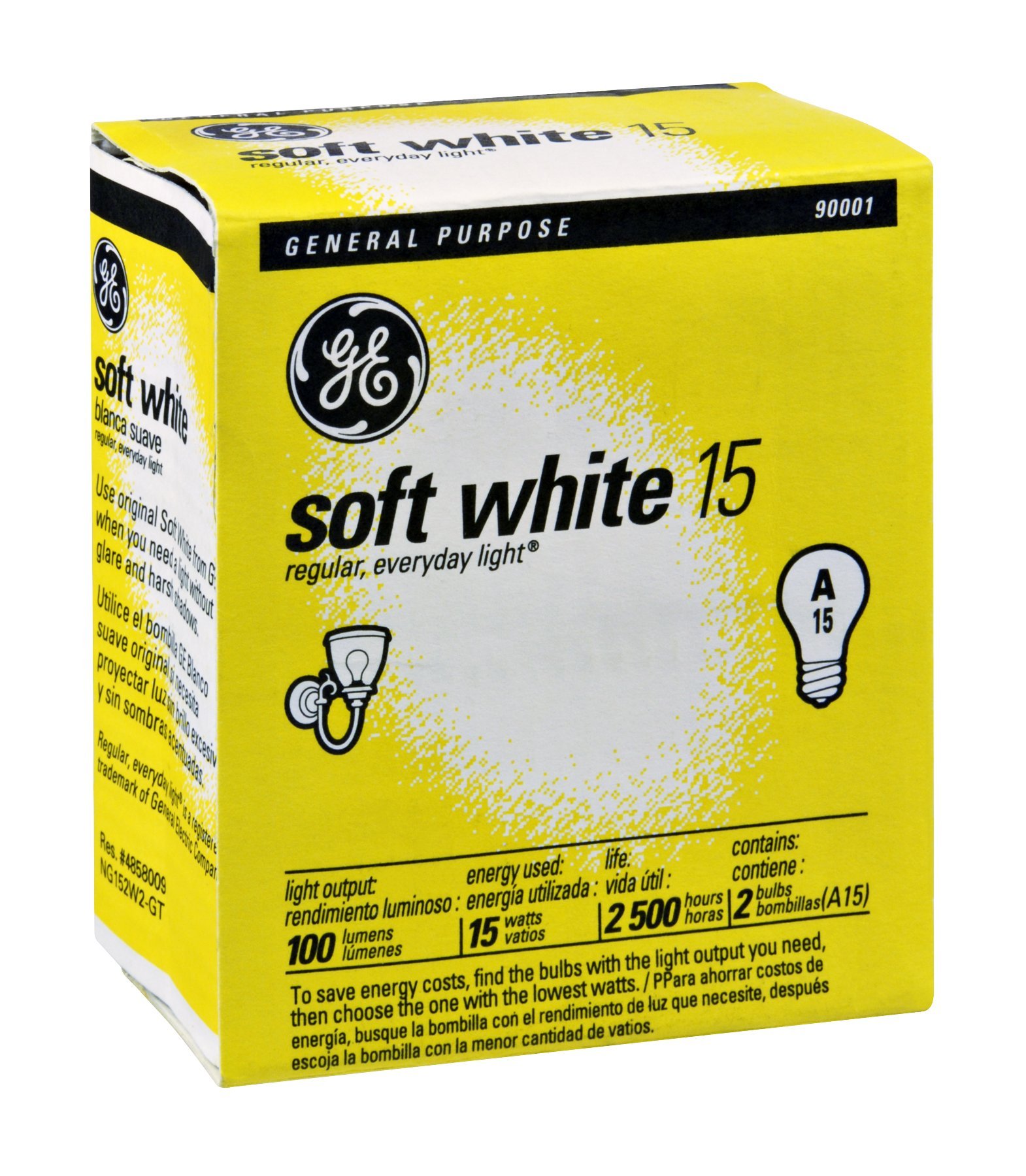 Soft White Light Bulbs, 15-Watts, 2-Pk.