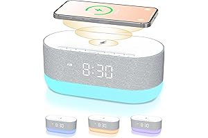 Smart Light Sound Machine with Wireless Charger