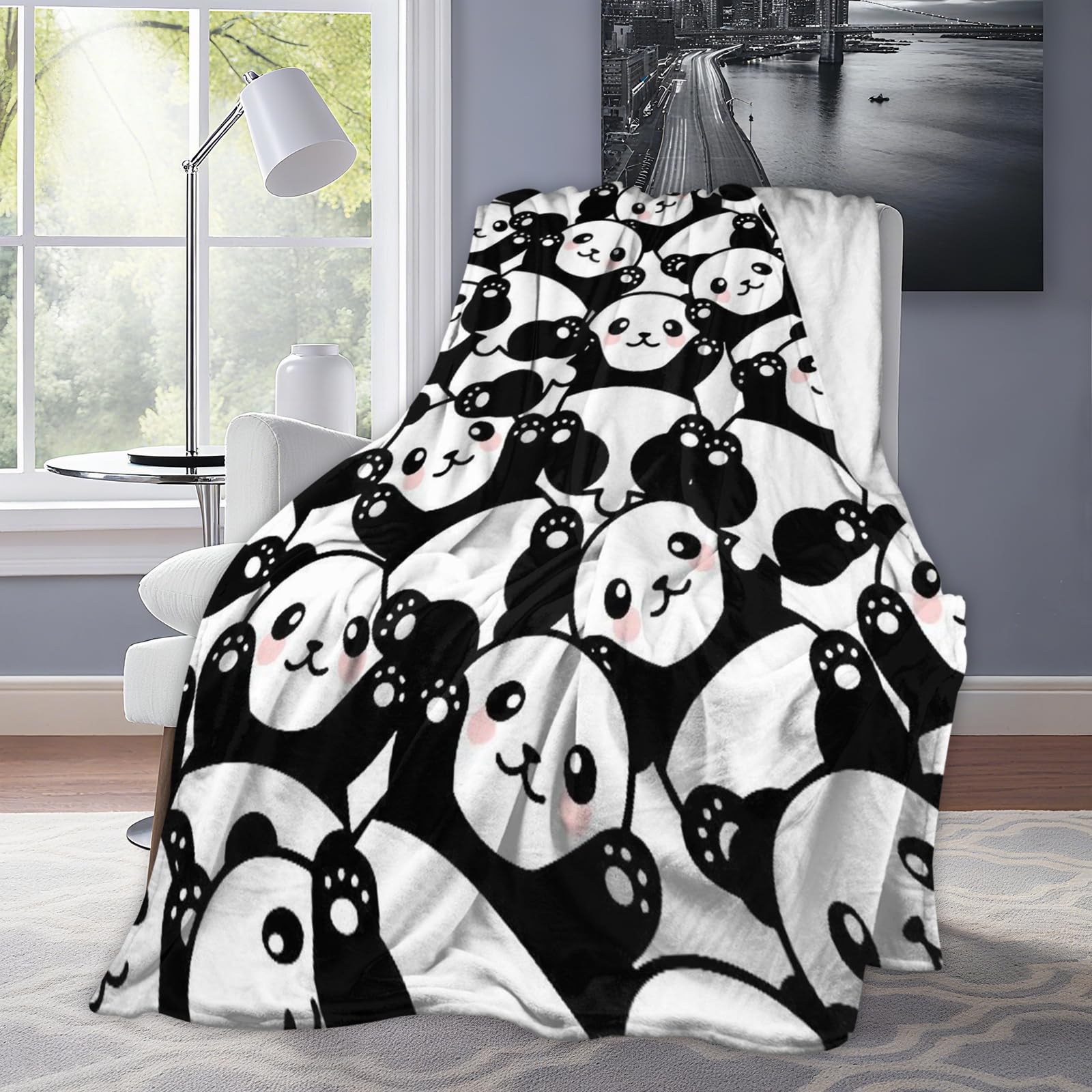 Panda Blanket, Super Cozy Soft Lightweight Throw Blankets - Image 4