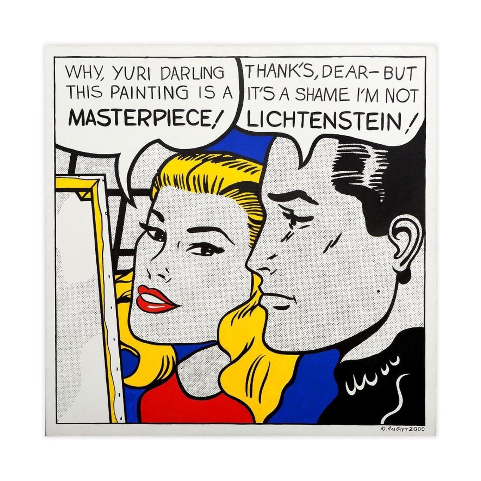 WCYB Illustrations Posters Masterpiece by Roy Lichtenstein Posters Prints Canvas Deco Paintings Wall Art Unframe 24" L X 24" W