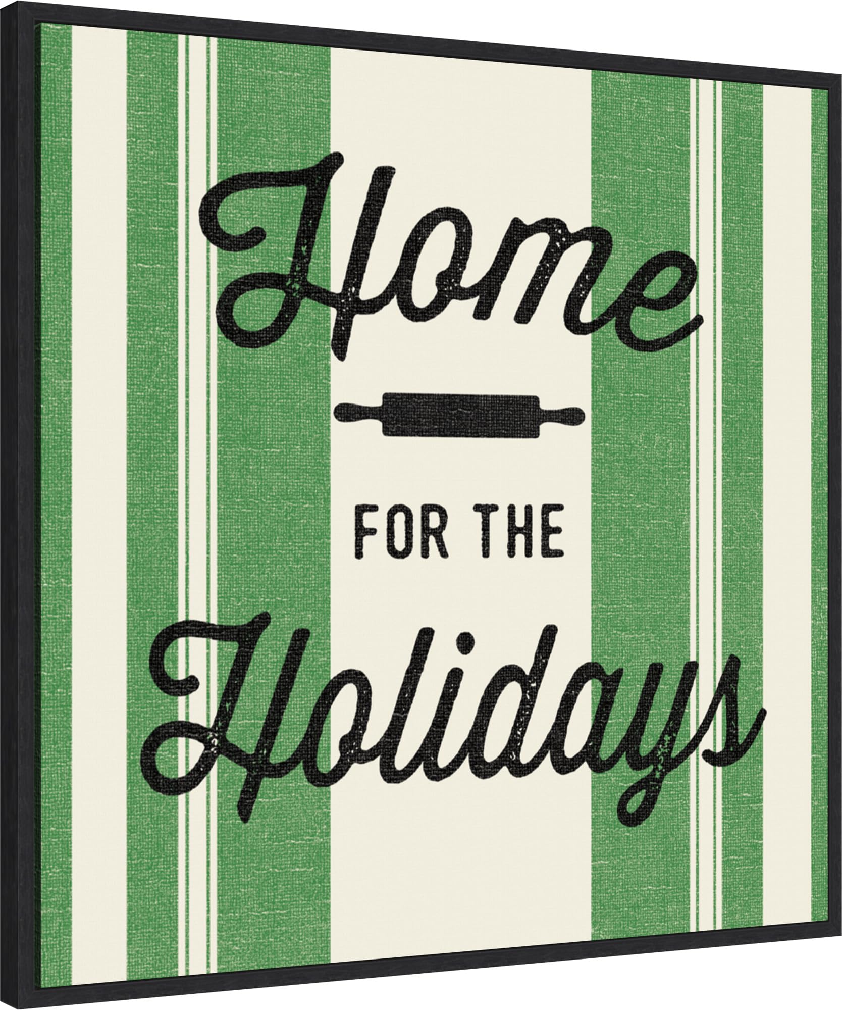 Amanti Art Framed Canvas Wall Art 30x30 Heartland Holiday I v2 Green by Wild Apple Portfolio, Framed Wall Art Canvas, Holidays Artwork, Modern Decor, Large Poster Painting for Living Room, Bedroom,