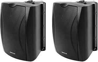 Rockville 2 WET-5B 70V 5.25" IPX55 Black Commercial Indoor/Outdoor Wall Speakers
