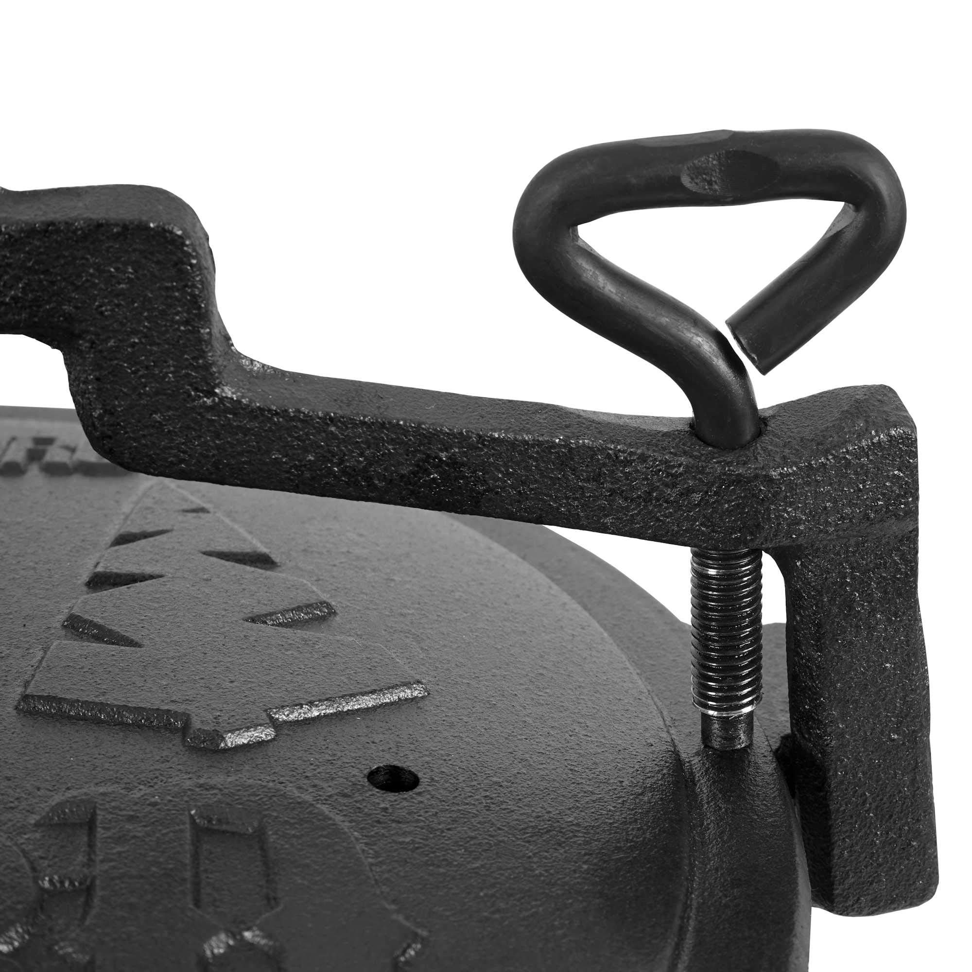 BBQ-Toro Wizard Cauldron | Pentola di cottura in ghisa | Pentola in ghisa con tre gambe, coperchio, staffa e viti di bloccaggio | Calderone per streghe (4 litro)