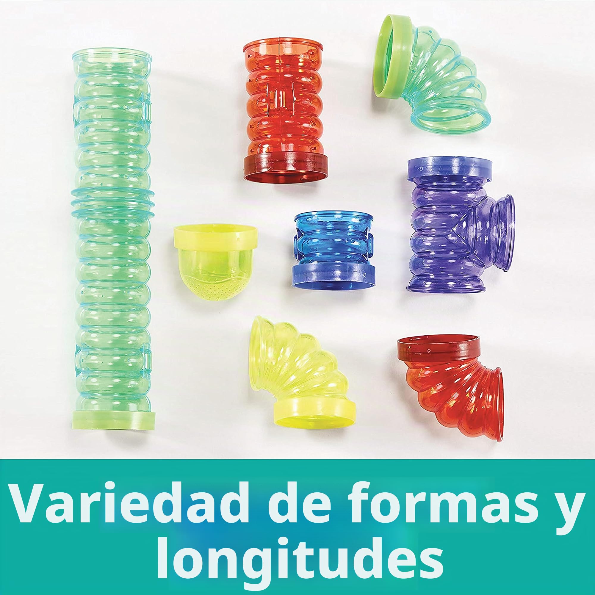 Kaytee/Superpet & Cages - Tubos de plástico de colores que se conectan para formar túneles para animalitos, 16 unidades