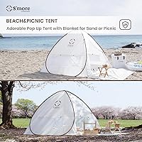 Vista 3 de S'More 1/2 Person Beach Tent, Lightweight & Easy Set Up Pop up Tent, UFP 30+ Quick Portable Sun Shade Shelter for Beach,Picnic, Backyard, Festival