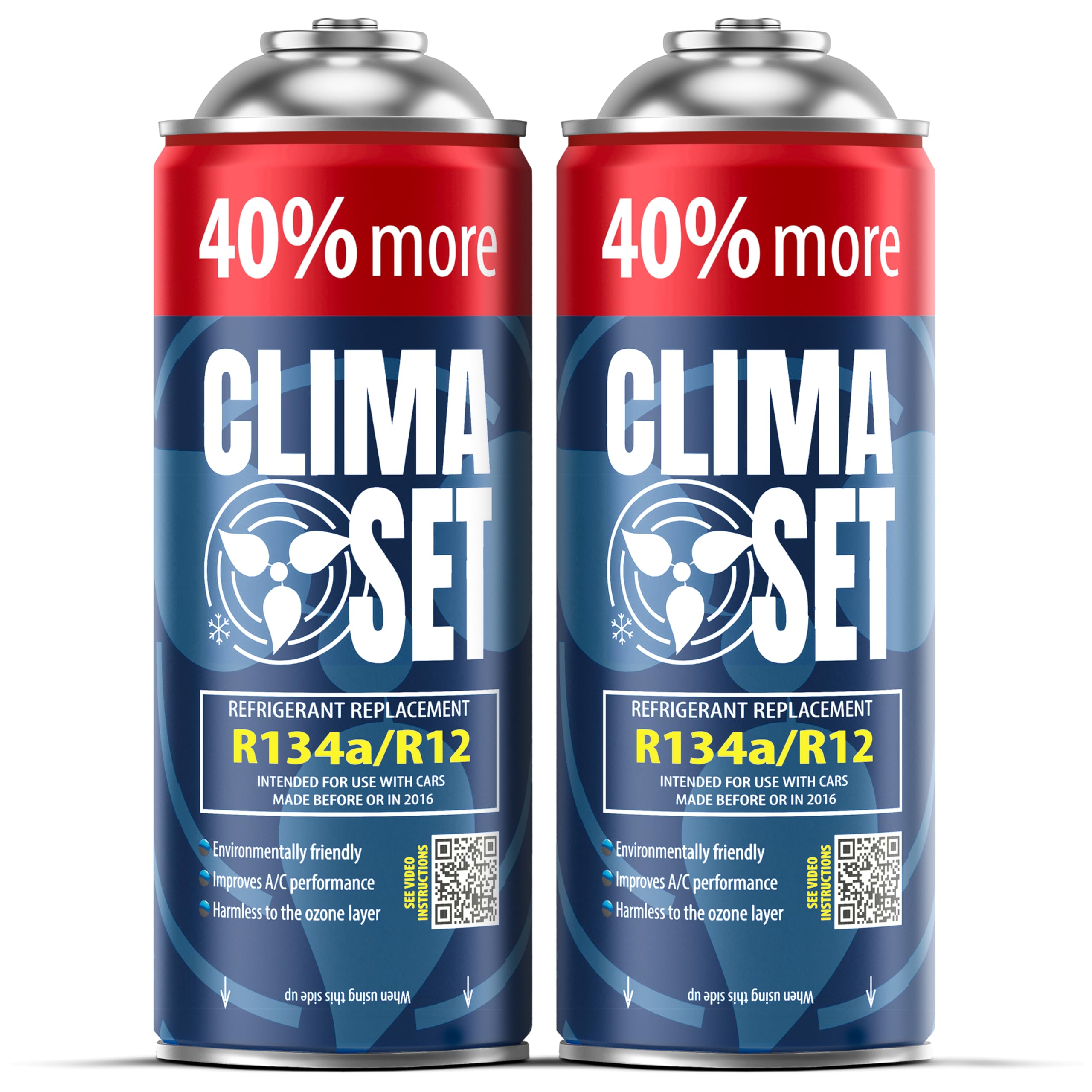 Sostituzione gas R134a 2x235 g per aria condizionata auto - per auto 1995-2016 - Refrigeratore per climatizzatore automobilistico - Gas per climatizzatore auto