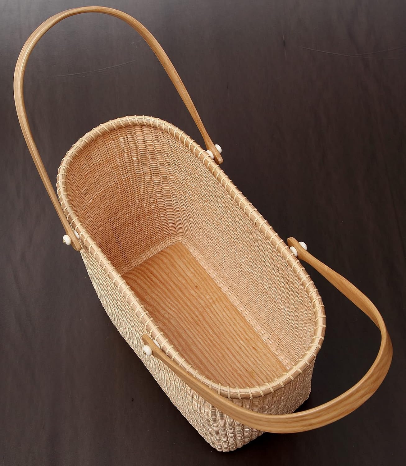 Nantucket Tall Tote Office Handbag with Handle - Cane-on-cane Weave, Picnic Basket, Large Capacity for Women, Top Handle, Home & Outdoor Storage - Image 6