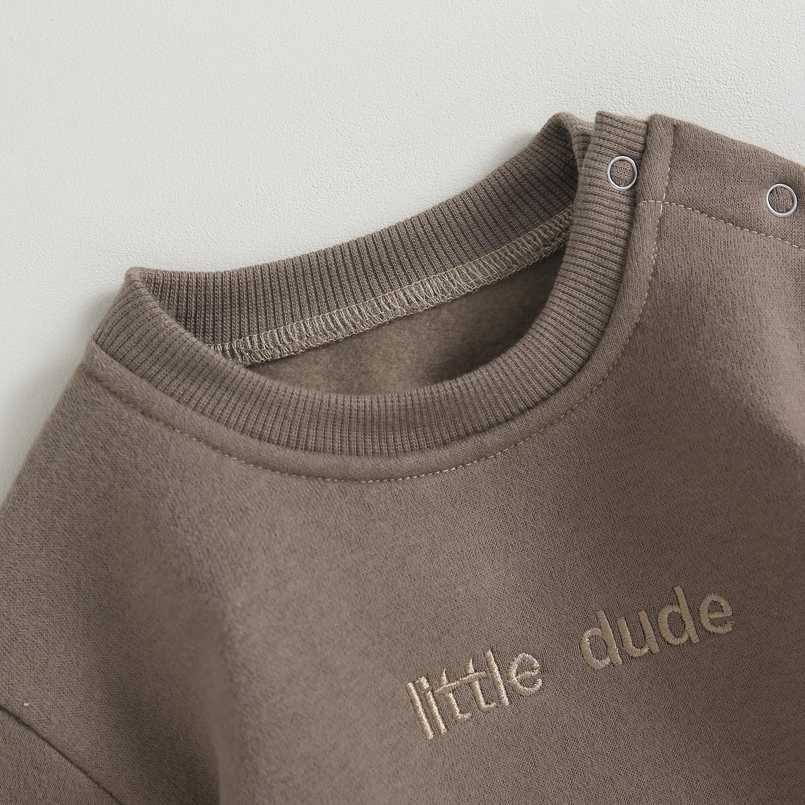 ZyHwShine Newborn Baby Boy Girl Fall Winter Clothes Thermal Fleece Romper Onesie Long Sleeve Bubble Sweatshirt Thick Bodysuit (Mocha, 3-6 Months)