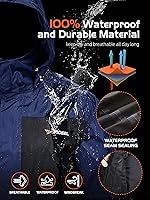 Vista 3 de Rodeel Traje impermeable para pesca para hombres (conjunto de chaqueta y pantalón de lluvia)