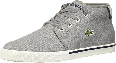 Amazon.com: # lacoste Ampthill 218 gris lona de color blanco zapatillas  para hombre : Ropa, Zapatos y Joyería