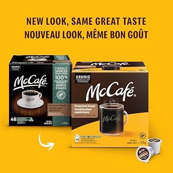 McCafe Premium Medium Dark Roast K-Cup Coffee Pods, 48 Count, Ethically Sourced, For Keurig Coffee Makers