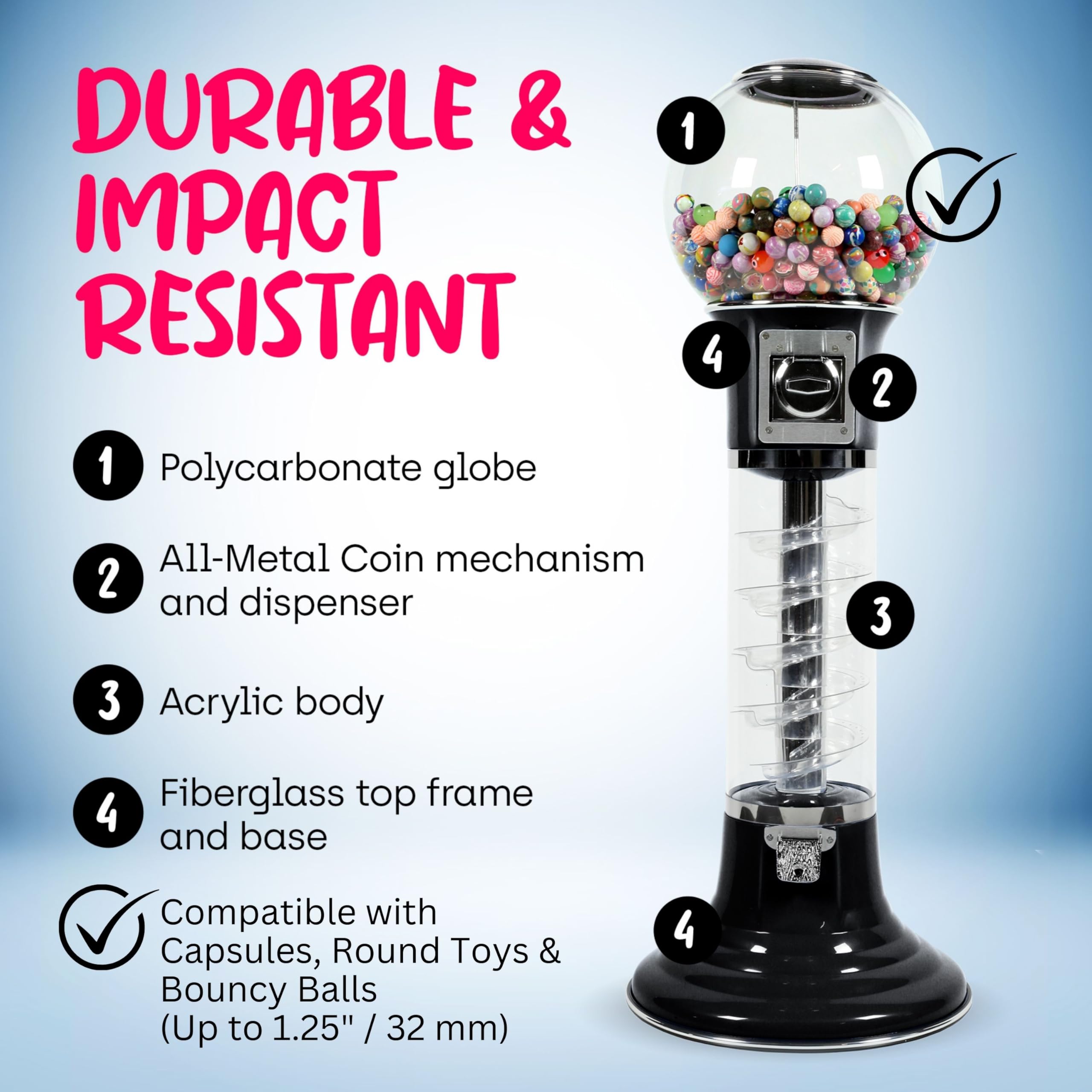 Amazon.com: Gumball Machine with Stand - 4 FT Commercial
